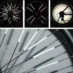 12ct Bike Spoke Reflectors Safety Straw Strips for Cycling Bikes Bicycle Spoke Wheel NO Batteries Needed