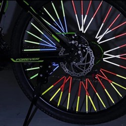 12ct Bike Spoke Reflectors Safety Straw Strips for Cycling Bikes Bicycle Spoke Wheel NO Batteries Needed