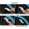 12ct Bike Spoke Reflectors Safety Straw Strips for Cycling Bikes Bicycle Spoke Wheel NO Batteries Needed